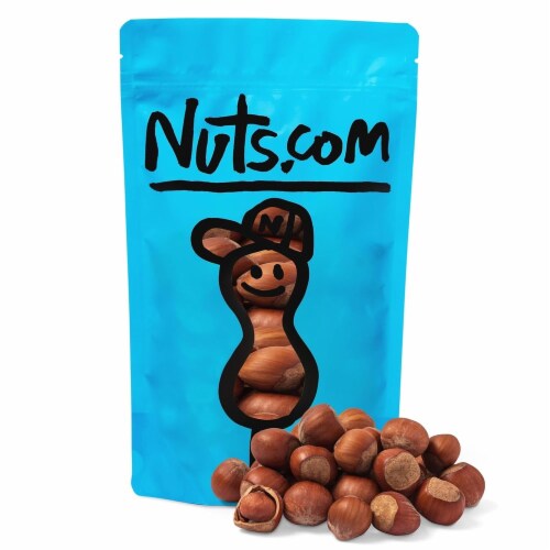 Nuts.com Hazelnuts in Shell - Whole & Raw Jumbo - 1 lb Bag (Non-GMO, Gourmet, Freshly Harvest Perspective: front