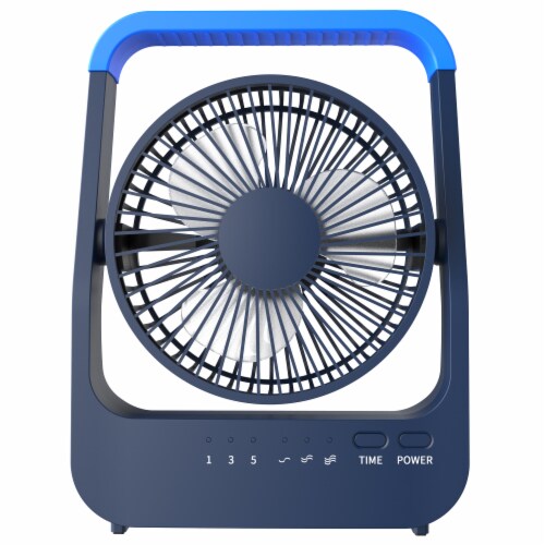 Atticus spion Karu OPOLAR 6 in. 3 Speeds Battery Operated USB Desk Fan in Blue, 1 - Fred Meyer