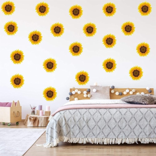 Gold Large Flower Decals