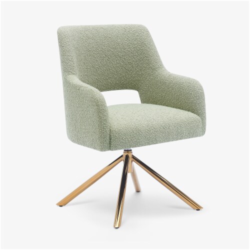 WestinTrends Mid Century Modern Wide Boucle Swivel Vanity Chair Desert Sage 1 Unit Fry s Food Stores