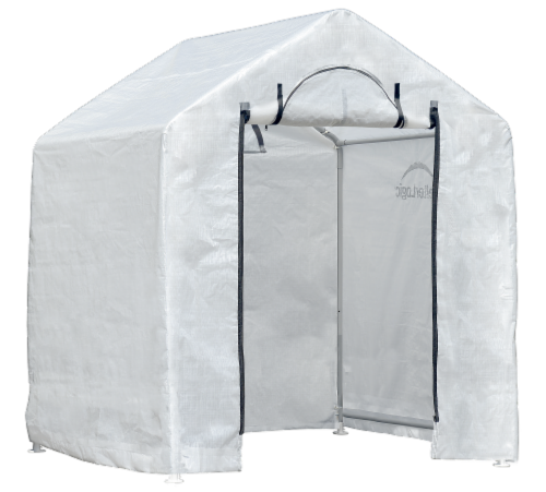 ShelterLogic Greenhouse Peak Translucent- Grey Perspective: front