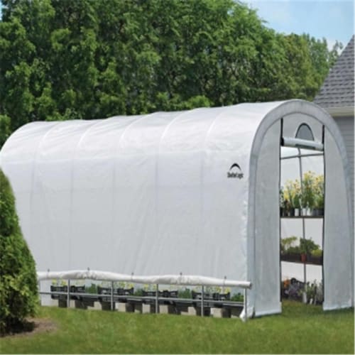 ShelterLogic 70593 12x24x8 - 3-7x7-3x2-4 m - 6 - Rib Round Style Powder Coated 1-.62 in. Fram Perspective: front