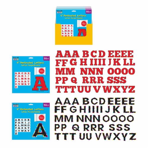 FLOMO Assorted 4-Inch Perforated Letters Perspective: front