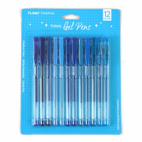 FLOMO® Blue Tonal Gel Pens Perspective: front