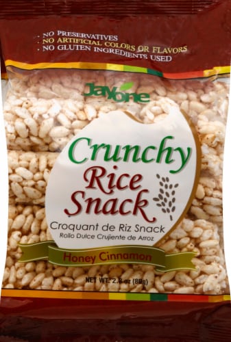 JayOne Crunchy Rice Snack Honey Cinnamon Perspective: front