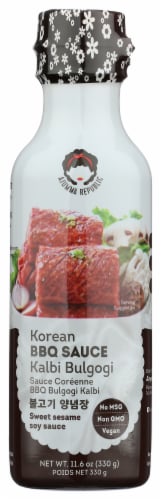 Ajumma Republic Kalbi Bulgogi Korean BBQ Sauce Perspective: front