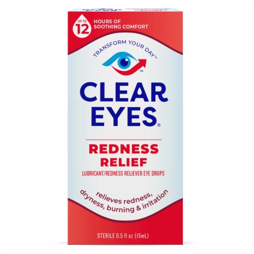 Clear Eyes Redness Relief Eye Drops Perspective: front