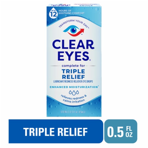 Clear Eyes Triple Action Relief Eye Drops Perspective: front