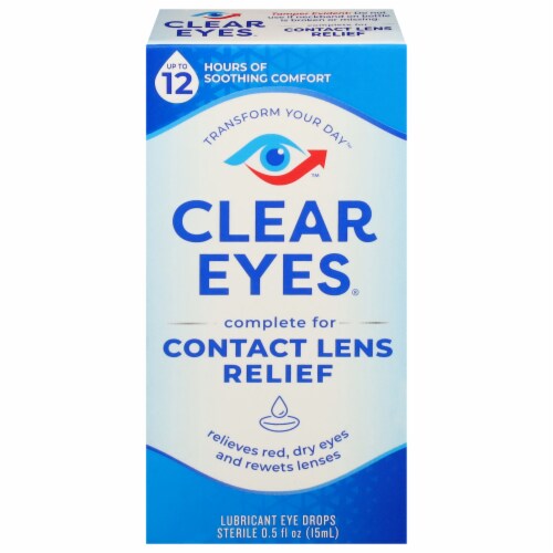 Clear Eyes® Contact Lens Multi Action Relief Eye Drops Perspective: front
