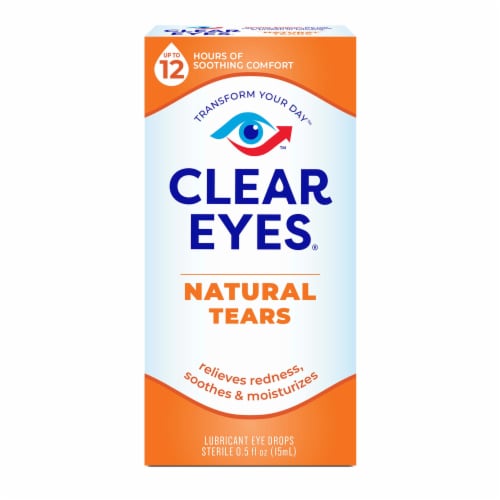 Clear Eyes® Natural Tears Lubricant Eye Drops Perspective: front