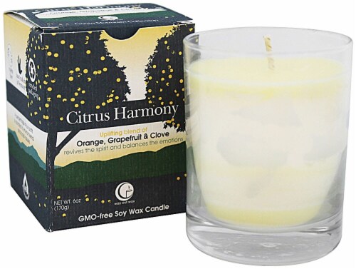 Way Out Wax Citrus Harmony Clear Glass Candle In A Box Orange Grapefurit Clove 6 Oz Kroger