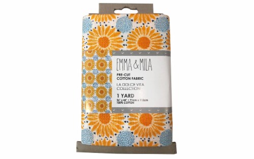 Emma & Mila Cotton Precut Sunflower Orange 4pc Perspective: front