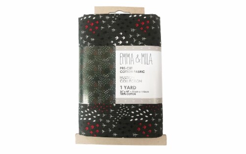 Emma & Mila Cotton Precut Field Carbon 4pc Perspective: front