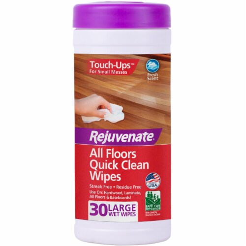 Rejuvenate Fiber Blend Cleaning Wipes 8 in. W x 7 in. L 30 pk - Total Qty: 1 Perspective: front