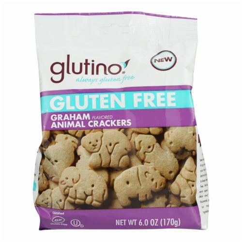 Glutino® Gluten Free Graham Flavored Animal Crackers Perspective: front