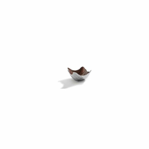 Godinger 44462 Amber & Silver Square Bowl Perspective: front