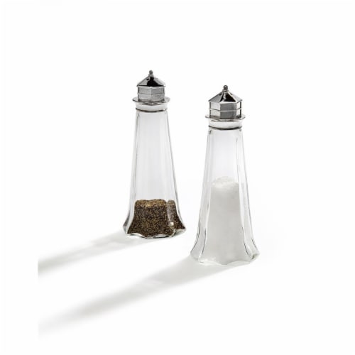 Godinger 63015 Salt & Pepper with Lighthouse Top Shaker Perspective: front