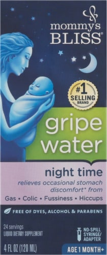 Mommy’s Bliss Gripe Water Night Time, Dietary Supplement, 1 Month+, 4 fl  oz, 120 ml