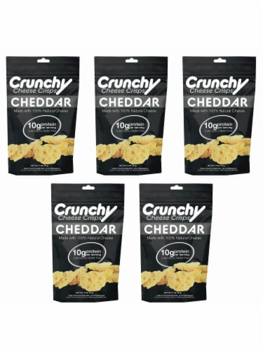 Cheddar Crunchy Cheese Crisps, Made with 100% All Natural Cheese, Keto Friendly, Gluten Free Perspective: front