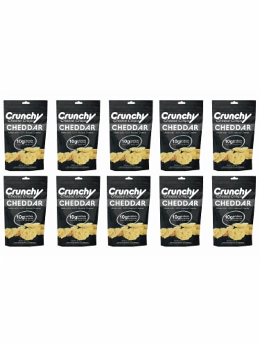 Cheddar Crunchy Cheese Crisps, Made with 100% All Natural Cheese, Keto Friendly, Gluten Free Perspective: front