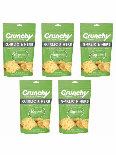 Garlic & Herb Crunchy Cheese Crisps, Made with All Natural Cheese, Keto Friendly,Gluten Free Perspective: front