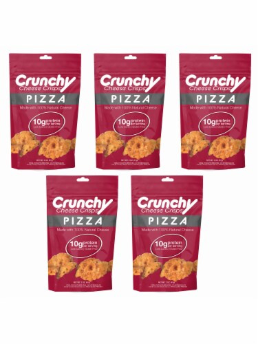 Crunchy Cheese Crisps 5 Pack- Brick Oven Pizza Perspective: front