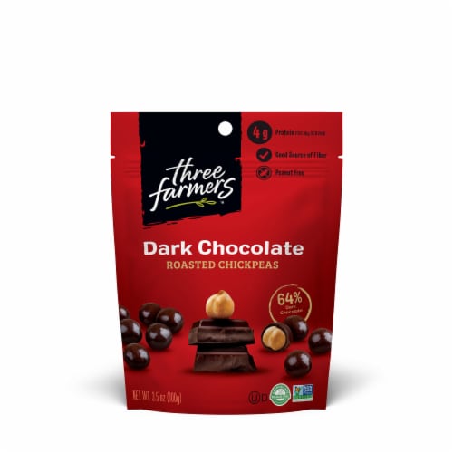 Three Farmers™ Dark Chocolate Chickpeas Perspective: front