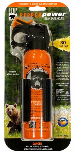 UDAP Pepper Power Bear Spray With Holster Perspective: front