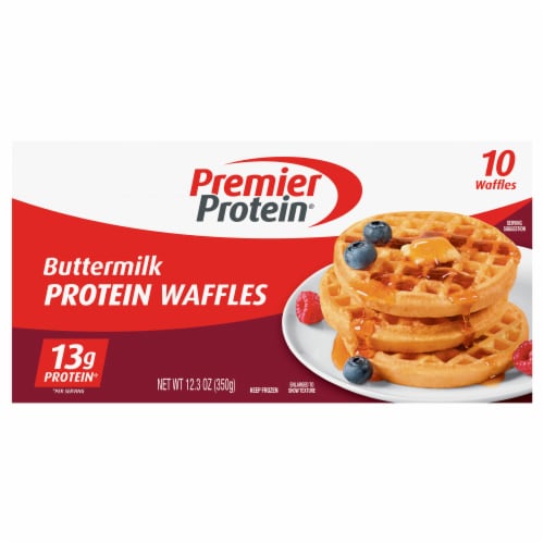 Premier Protein® Frozen Protein Waffles Perspective: front