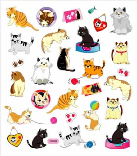 StickerKing Cat Stickers Perspective: front