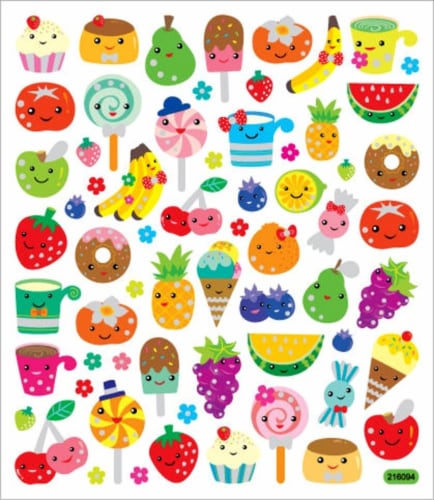 StickerKing Multicolored Fruit Stickers Perspective: front