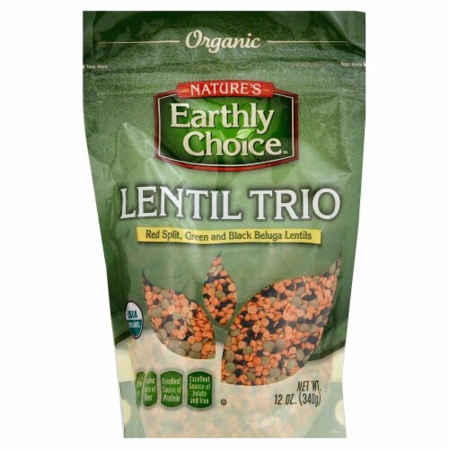 Nature's Earthly Choice Lentil Trio Perspective: front