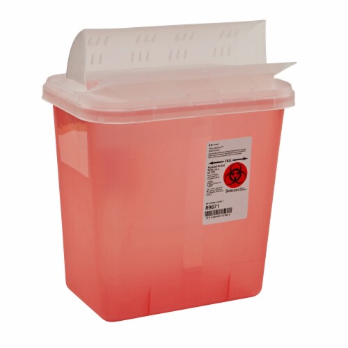 SharpSafety Sharps Container 2 gal. Horizontal Entry Perspective: front