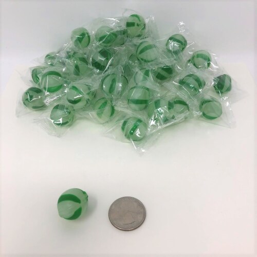 Spearmint Balls 2 pounds spearmint candy striped wrapped hard candy bulk candy Perspective: front