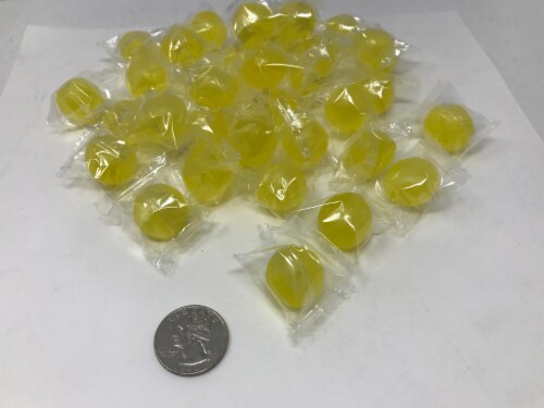 Pineapple Balls 1 pound pineapple candy wrapped hard candy bulk candy Perspective: front