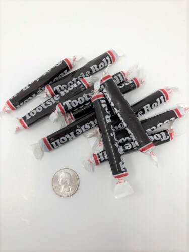 Tootsie Rolls Long Twist Chocolate 1 pound tootsie roll wrapped bulk candy Perspective: front