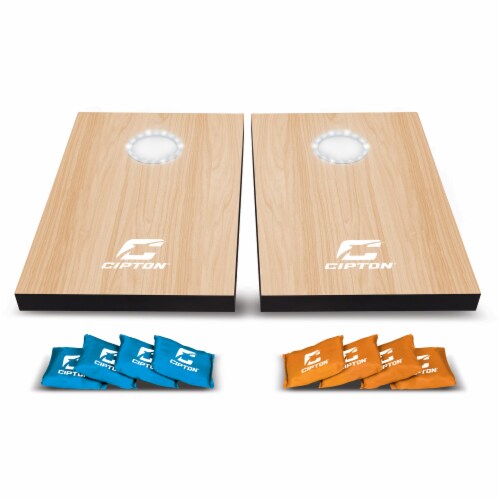 Cipton® LED Cornhole Board Set Perspective: front