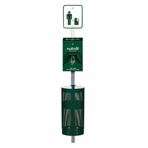 Mutt Mitt 1005 Dog Waste Complete Station Singles Green 1 QFC