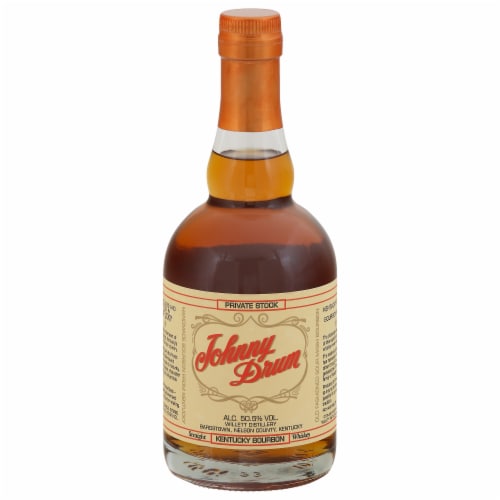 Johnny Drum Private Stock Kentucky Straight Bourbon Whiskey Perspective: front