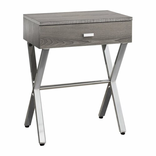 Pemberly Row Accent Nightstand in Dark Taupe Perspective: front