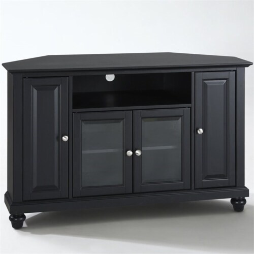 Pemberly Row 48 Corner TV Stand in Black 1 Gerbes Super Markets