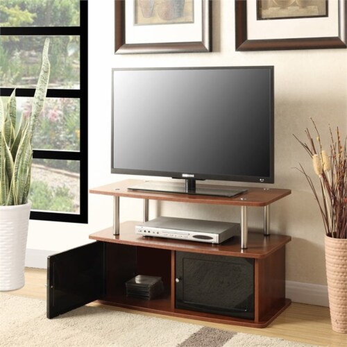 Pemberly Row Modern Wood TV Stand for TVs up to 36 in Cherry 1 Harris Teeter