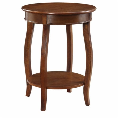Bowery Hill Hazelnut Round End Table in Kraven Perspective: front