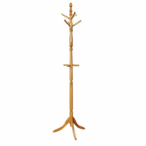 Bowery Hill Transitional Coat Rack in Natural Perspective: front