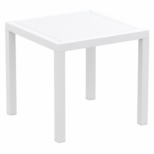 White resin shop outdoor dining table
