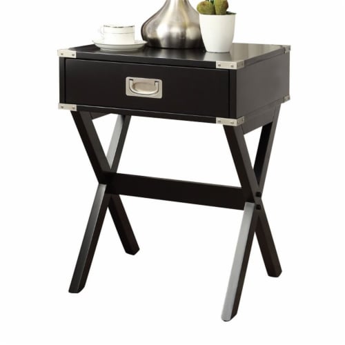 Bowery Hill End Table in Black Perspective: front