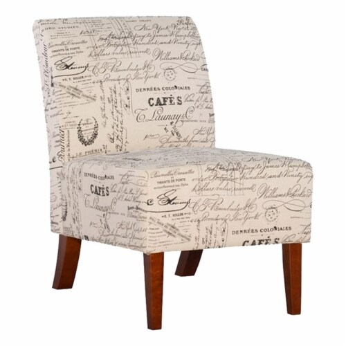 Riverbay Furniture Slipper Chair in Script Perspective: front