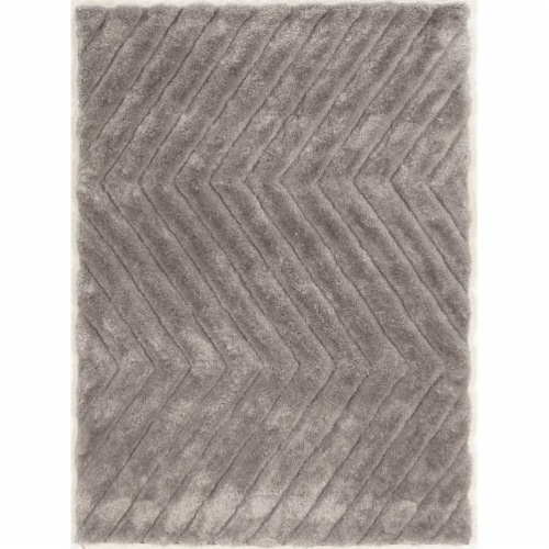 Riverbay Furniture 1'10  x 2'10  Hand Tufted Zig Zag Shag Rug Perspective: front