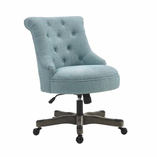 Blue upholstered desk chair deals