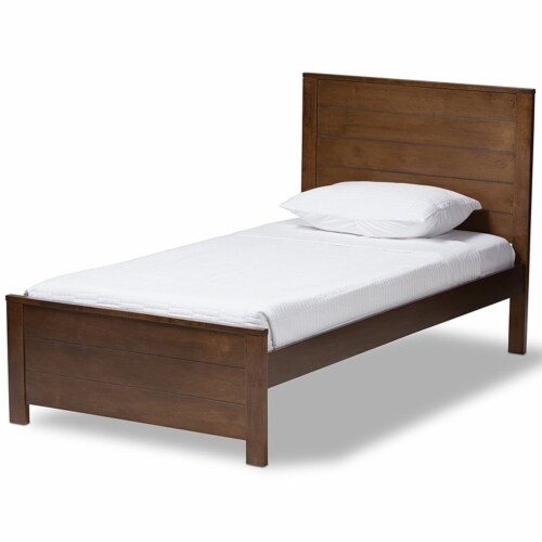 Baxton Studio Catalina Twin Platform Bed in Walnut Brown, 1 Kroger